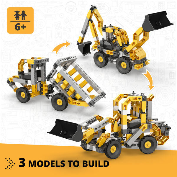 Engino Creative Builder wheeled loader building set, UK version