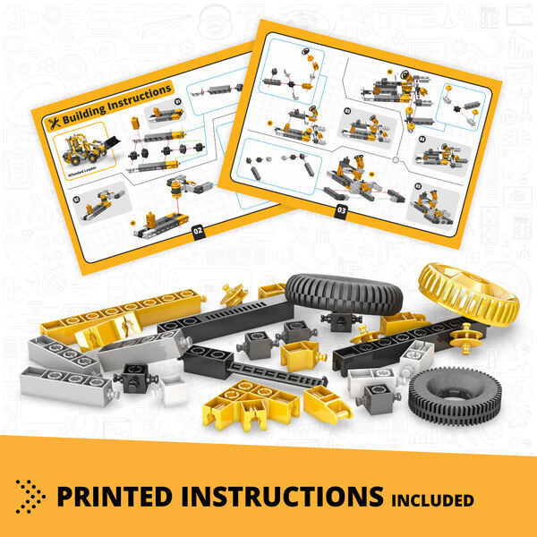 Engino Creative Builder wheeled loader building set, UK version
