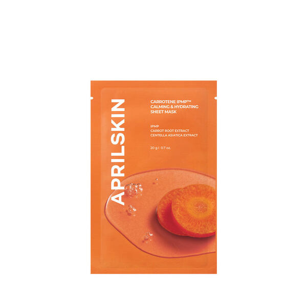 APRILSKIN Carrotene IPMP calming and hydrating sheet mask (British brand)