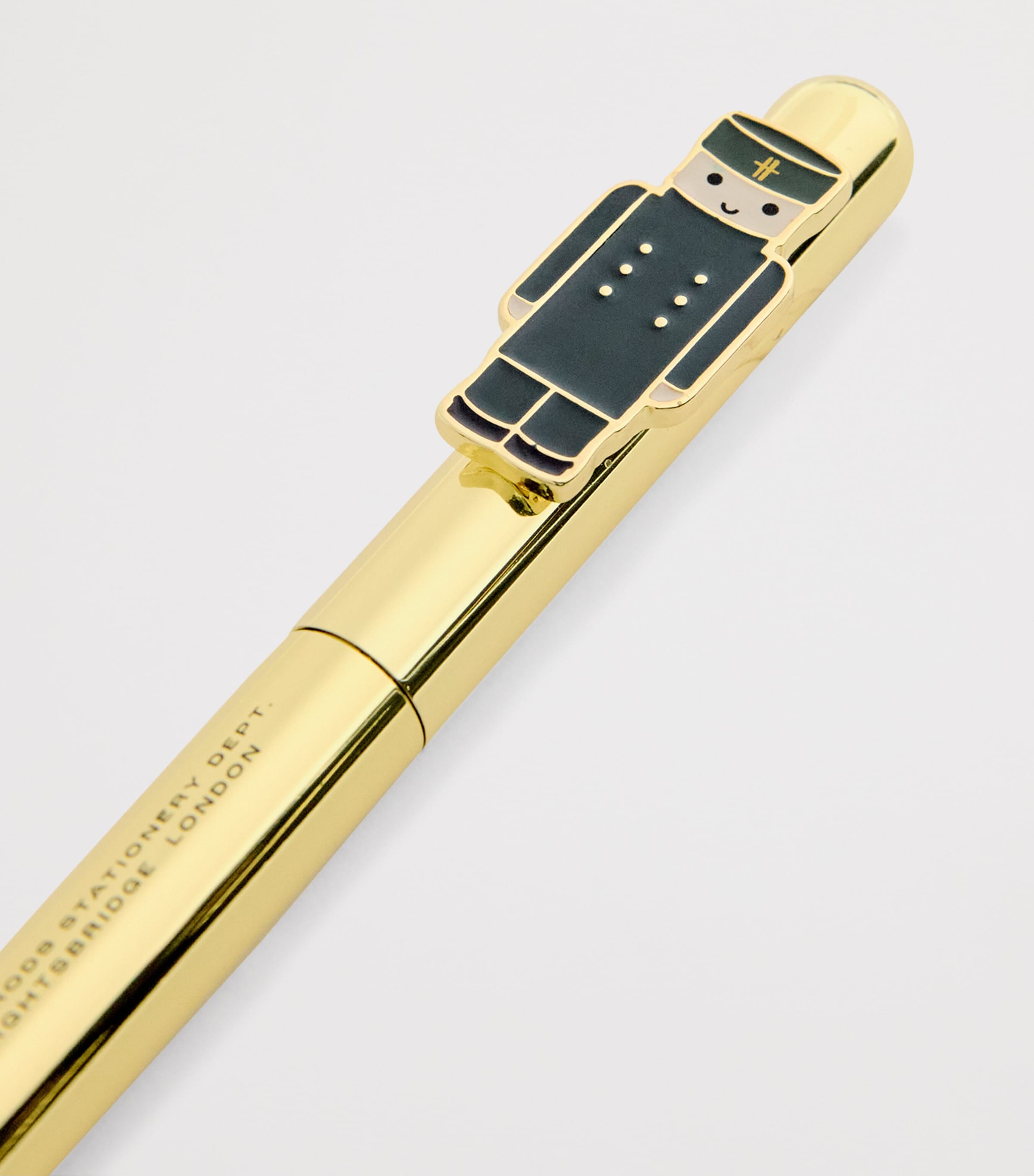 Harrods Green Man pen with gold-tone barrel - British product