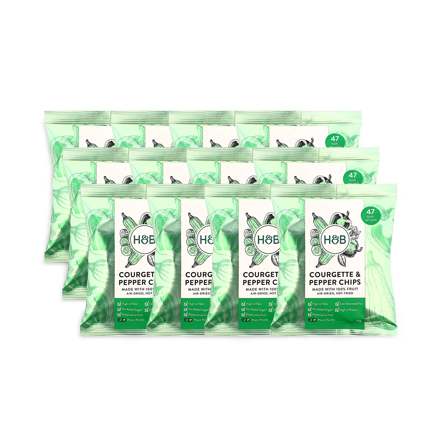 Holland & Barrett Pepper Courgette Chips 12x 16g, UK version