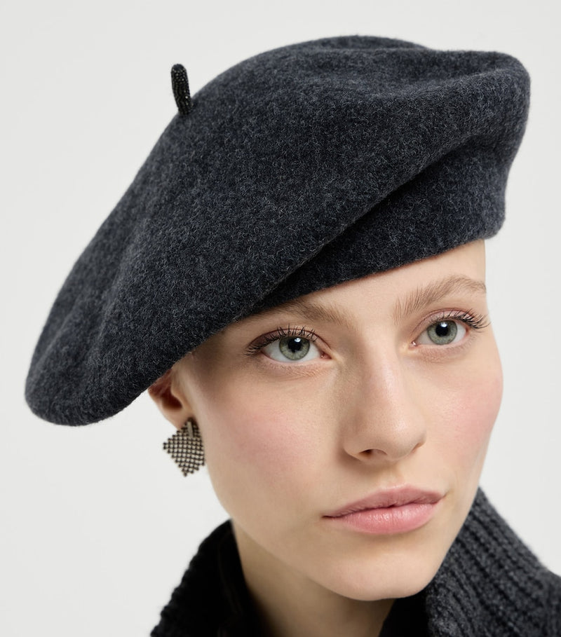 Brunello Cucinelli wool monili beret (British brand)