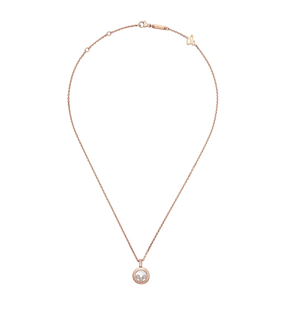 Chopard rose gold diamond pendant (British brand)