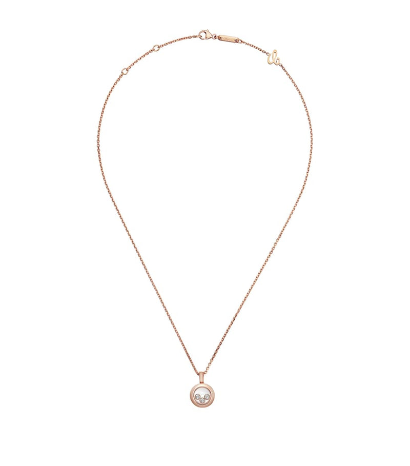 Chopard rose gold diamond pendant (British brand)