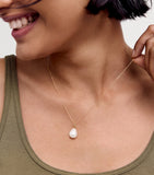 Monica Vinader baroque pearl charm in yellow gold - British product