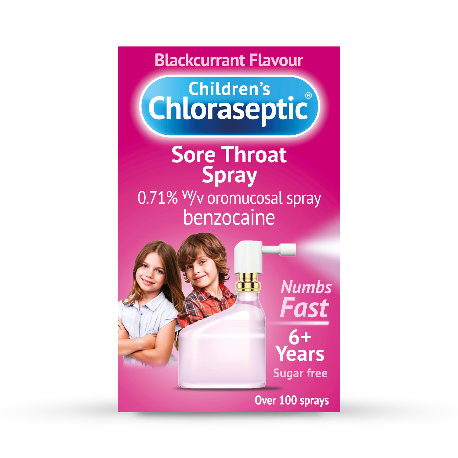 Chloraseptic children's blackcurrant throat spray 15ml (British brand)