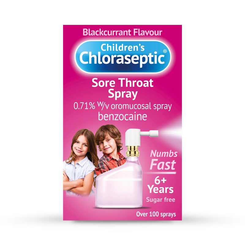 Chloraseptic children's blackcurrant throat spray 15ml (British brand)