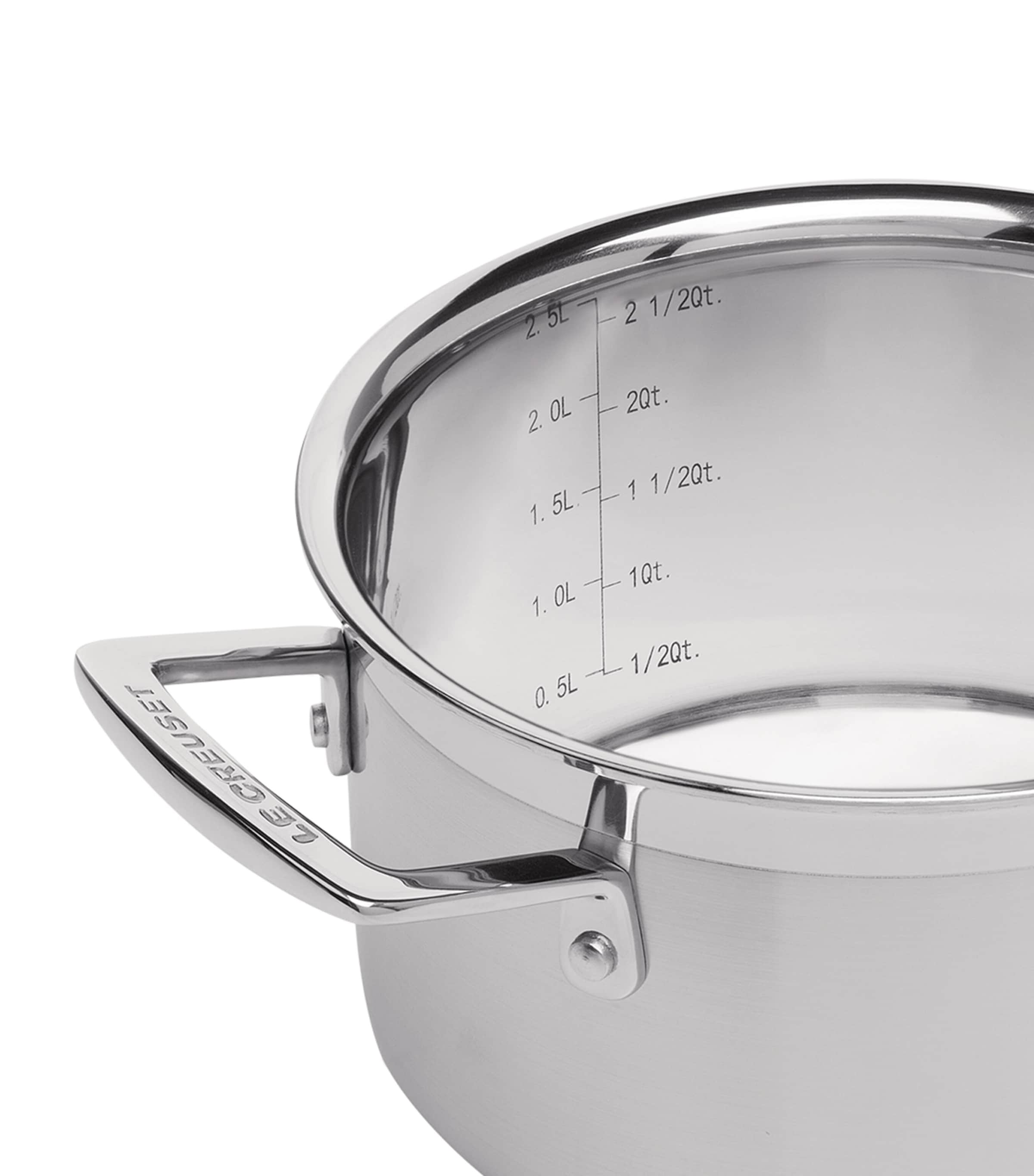Le Creuset 3-ply stainless steel saucepan 18cm, UK version