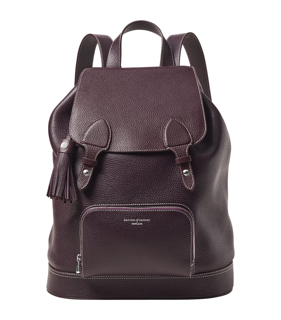 Aspinal of London medium leather Hudson backpack, imported from the UK