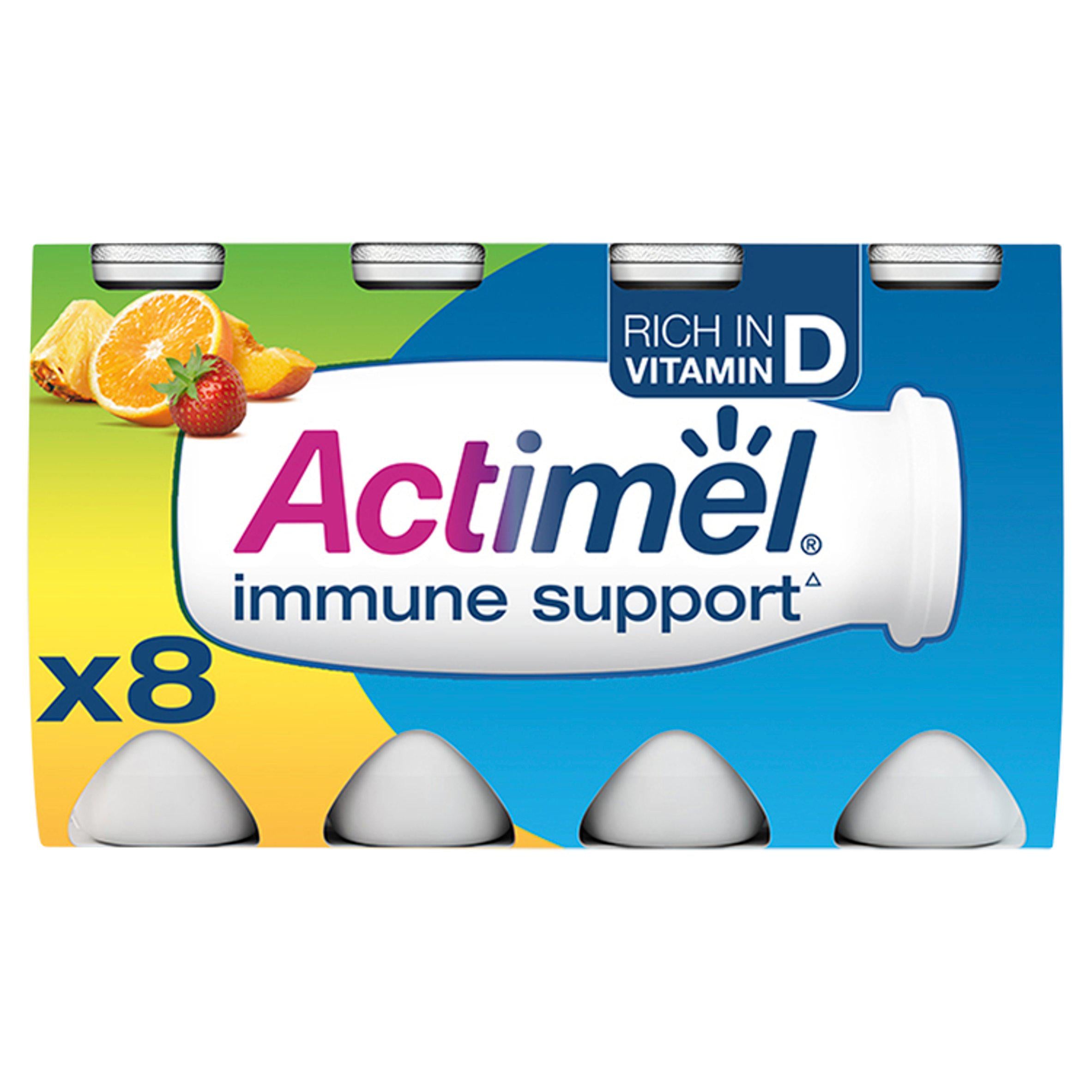 Actimel Multifruit Cultured Yogurt Drink 8x100g All Sainsburys   