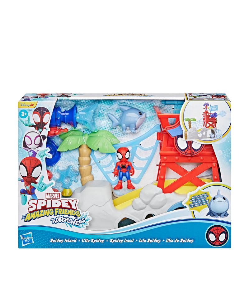 Marvel Spider-Man Water-Webs Spidey Island playset, imported from the UK