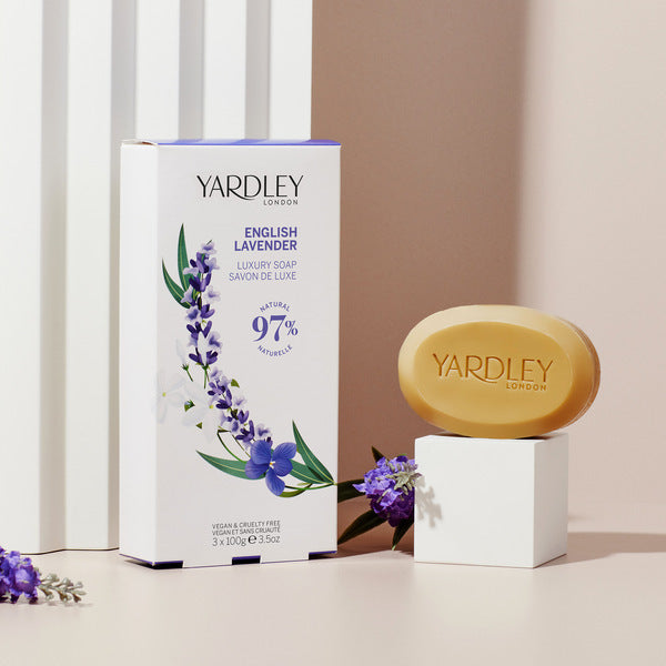 Yardley English Lavender Moisturising Soap Bar 3x100g (British brand)