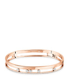 Messika Move Romane pink gold diamond bangle 0.69ct, imported from the UK