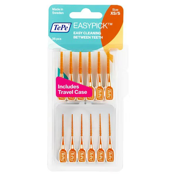 TePe EasyPick interdental brushes XS/S 36 count (British brand)