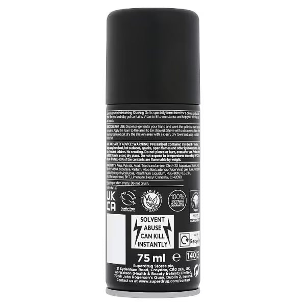 Superdrug Men's Shave Gel Moisturising 75ml (British brand)