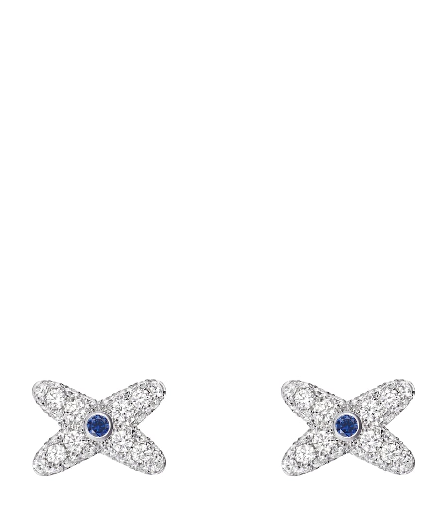 Chaumet Jeux de Liens earrings white gold diamonds sapphires - British product
