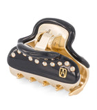 Alexandre de Paris gold-plated crystal-embellished claw hair clip 4.5cm, UK version