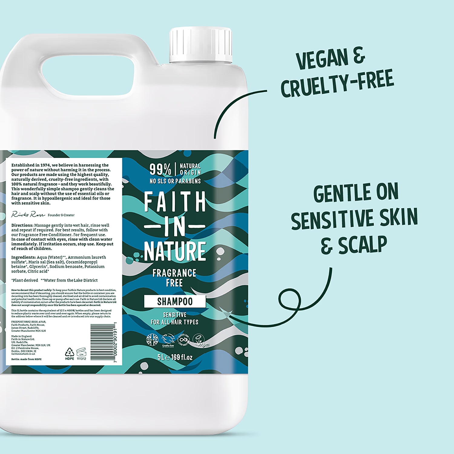 Faith in Nature Fragrance Free Shampoo 400ml