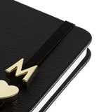 Moleskine gold-plated W notebook charm, imported from the UK