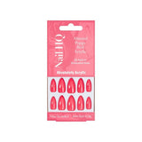 Nail HQ almond poppy red acrylic nails 24 pieces, imported from the UK