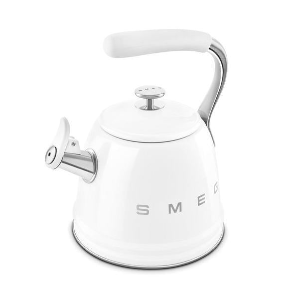 Smeg stovetop kettle and toaster set in white - British product
