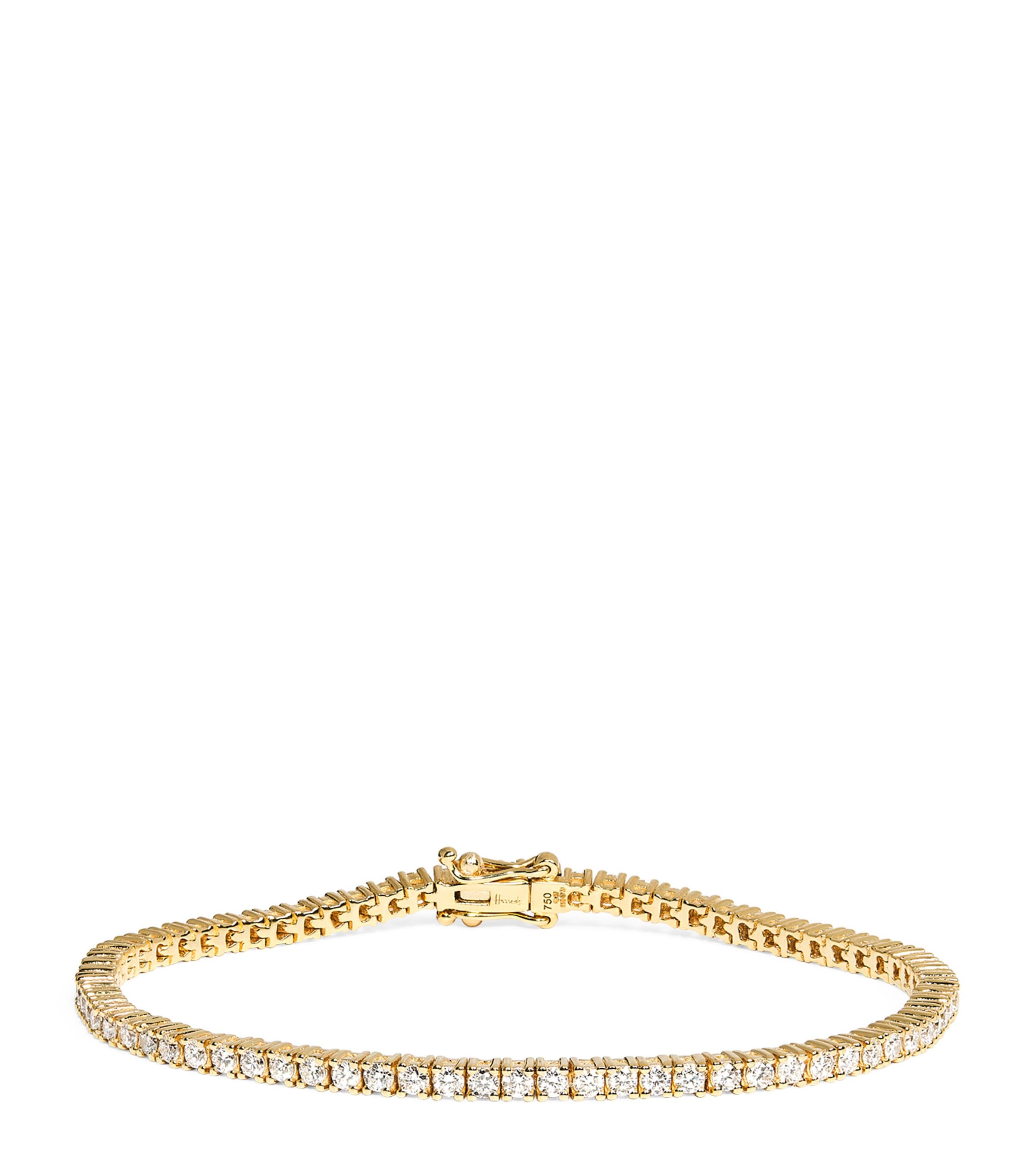 Harrods yellow gold and diamond tennis bracelet 2.00ct, UK version