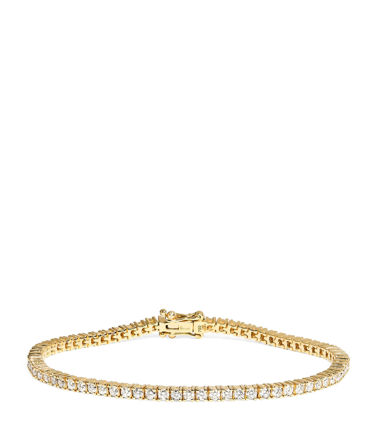 Harrods yellow gold and diamond tennis bracelet 2.00ct, UK version