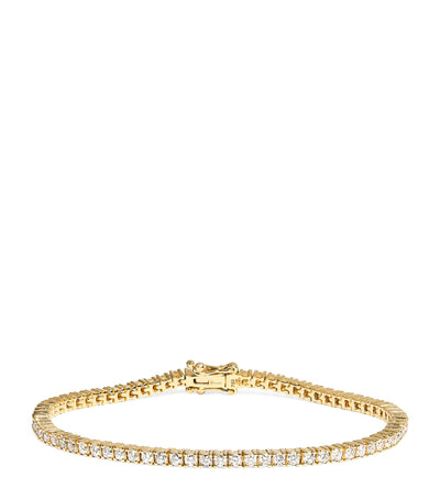 Harrods Yellow Gold and Diamond Tennis Bracelet 2.00ct- Buy online at McGrocer