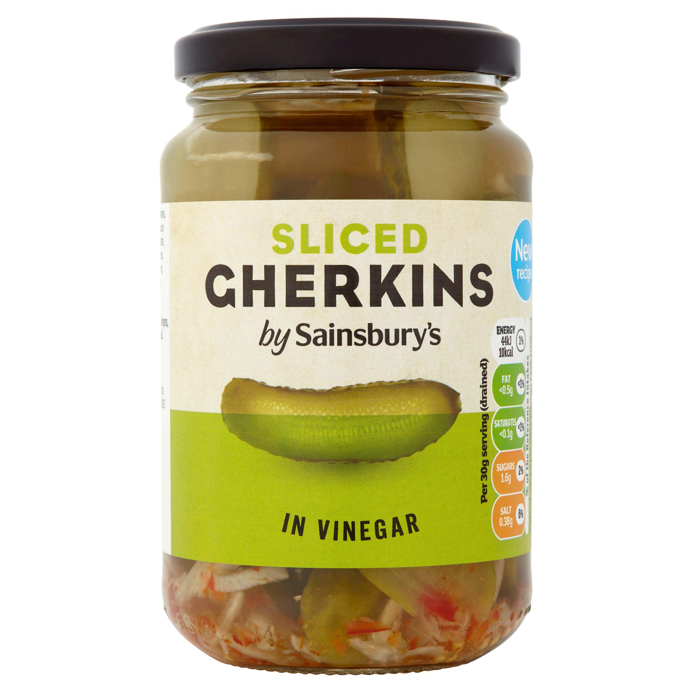 Sainsbury's Sliced Gherkins in Vinegar 340g (180g*) GOODS Sainsburys   