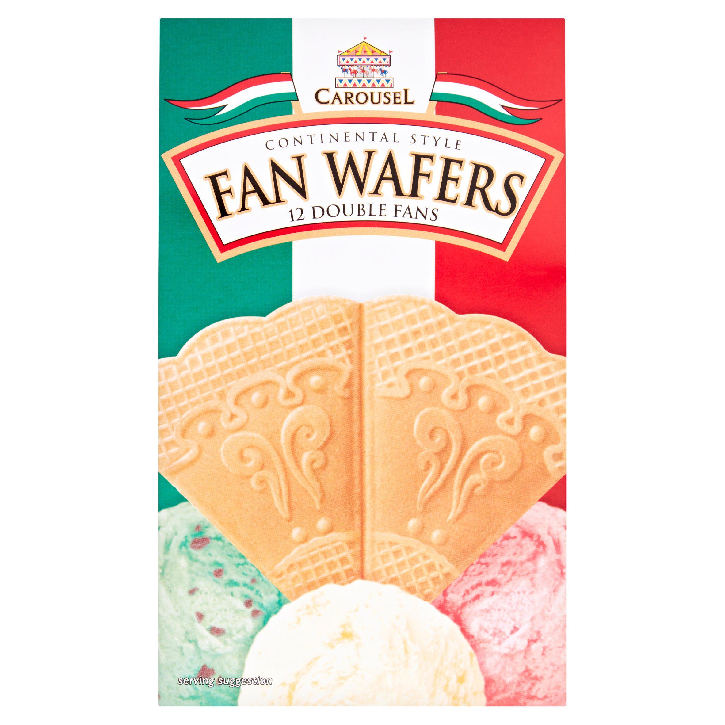 Carousel Ice Cream Double Fan Wafers x12 GOODS Sainsburys   