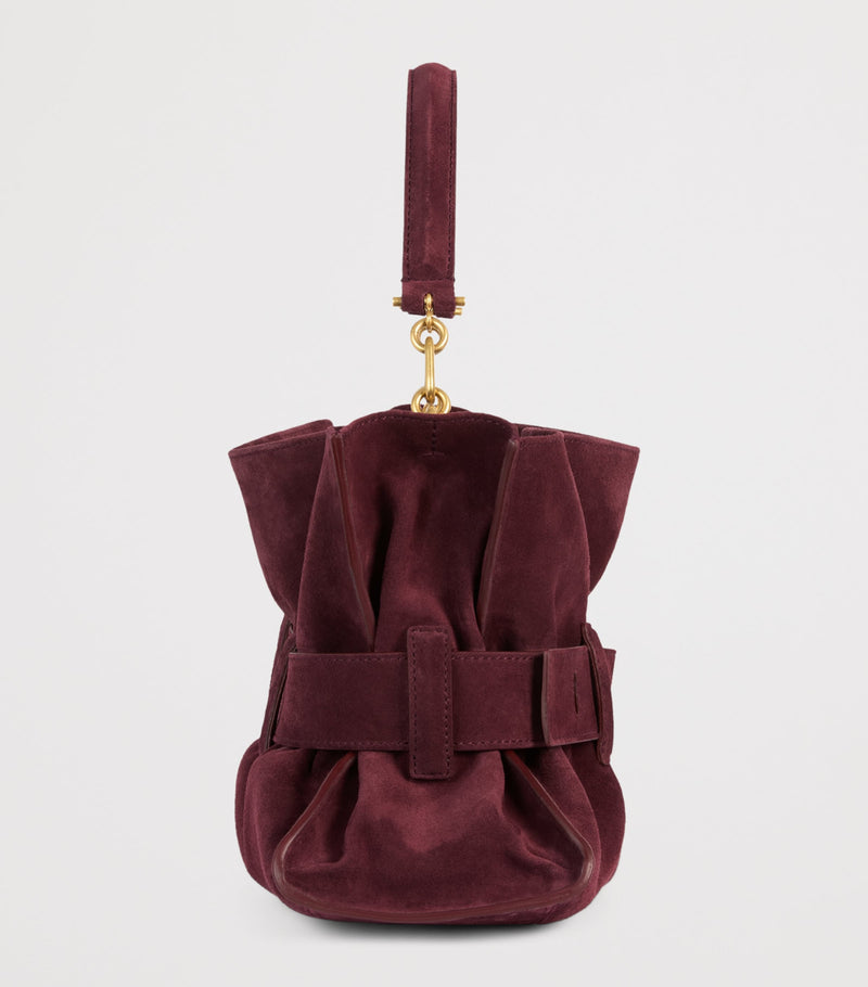 Balmain suede Anthem shoulder bag medium - British product