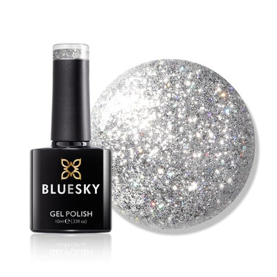 Superdrug Bluesky Dazzling Platinum Gel Silver Rally Gel Polish- Buy online at McGrocer