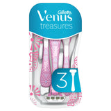 Gillette Venus Treasures Women's Disposable Razors x3 women's shaving Sainsburys   