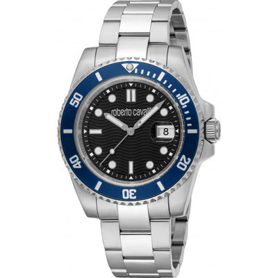 Superdrug Roberto Cavalli Black Mens Crest Watch- Buy online at McGrocer