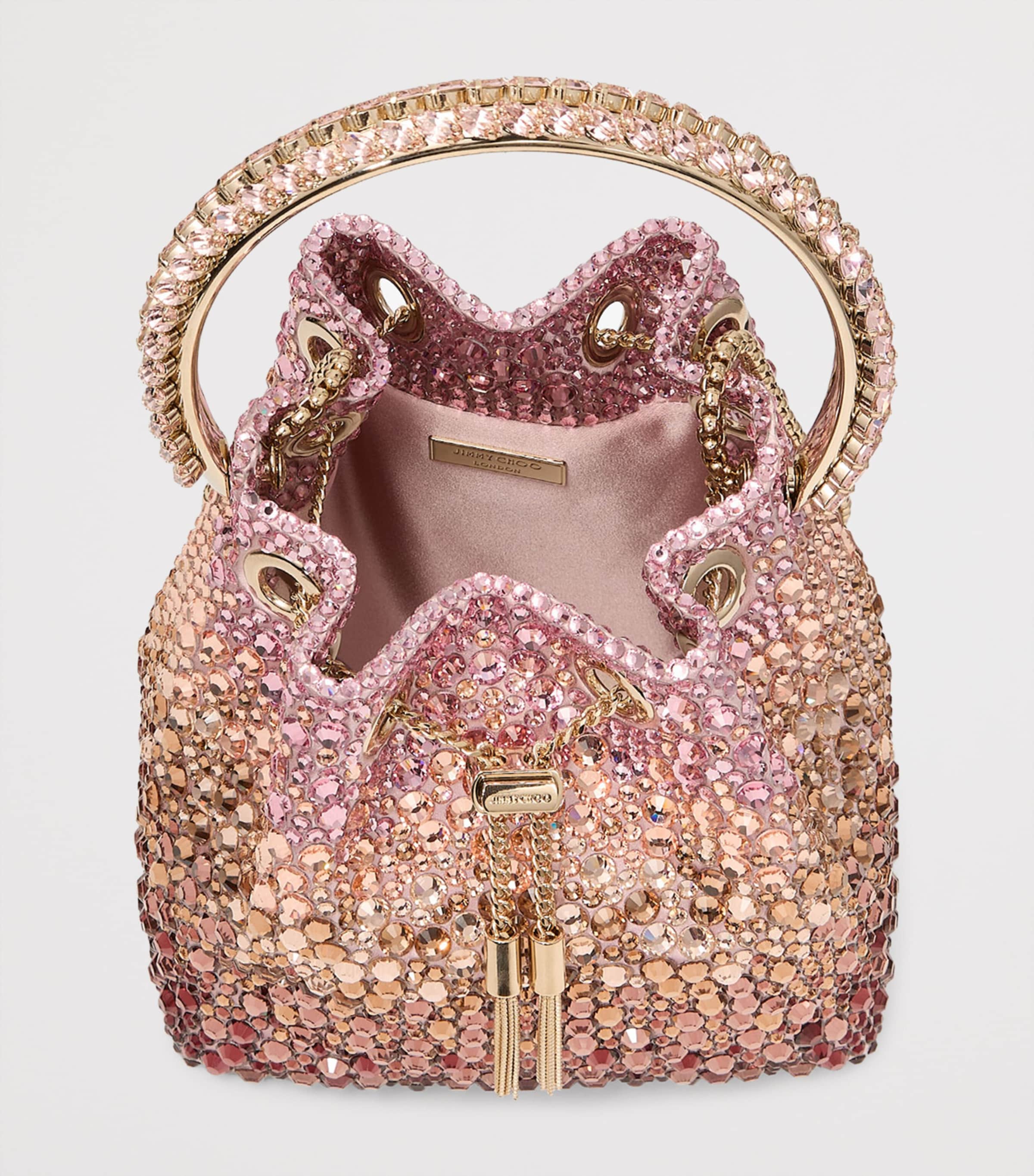 Jimmy Choo Bon Bon top-handle bag with crystal-embellished handle - UK version
