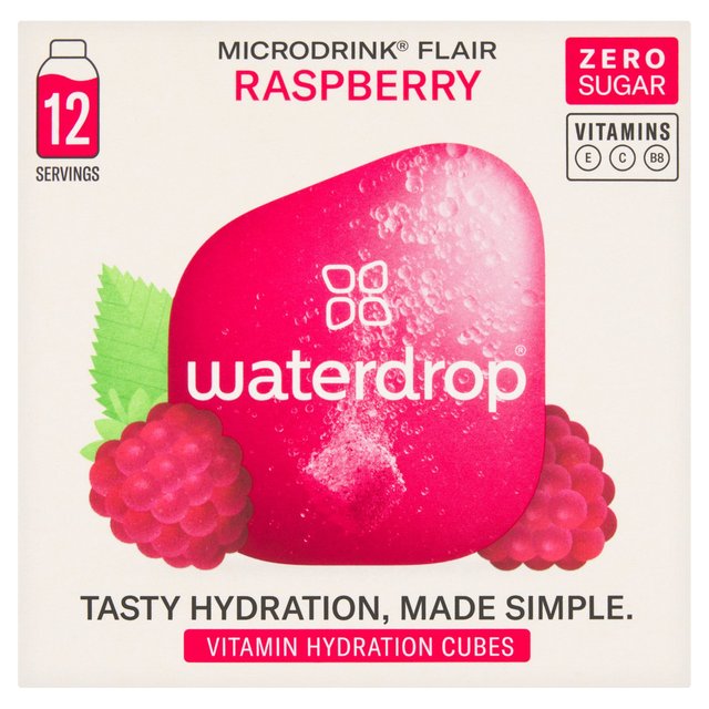 Waterdrop Flair Raspberry Vitamin Hydration Cube   12 per pack GOODS M&S   