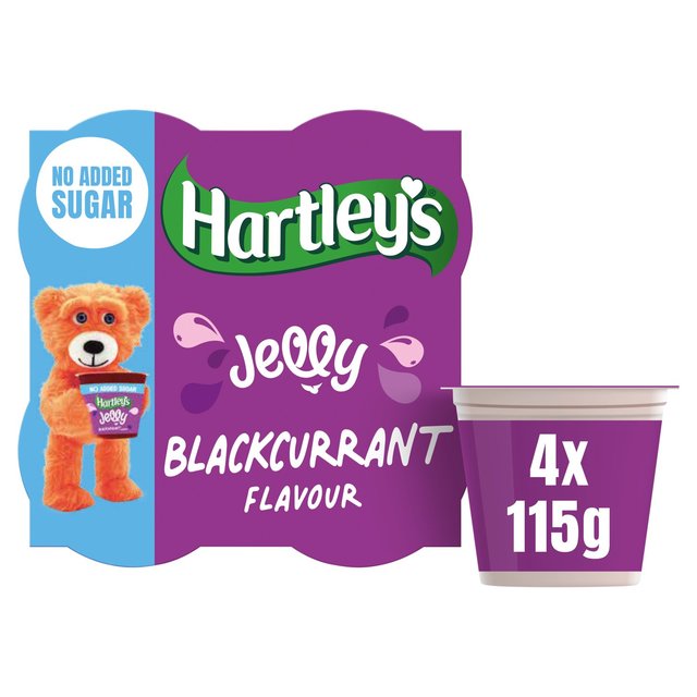 Hartley's No Added Sugar Blackcurrant Jelly   4 x 115g