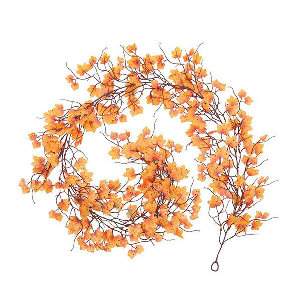 Livingandhome autumn artificial maple leaf garland 200cm - British product