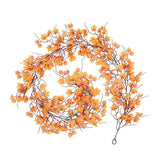 Livingandhome autumn artificial maple leaf garland 200cm - British product