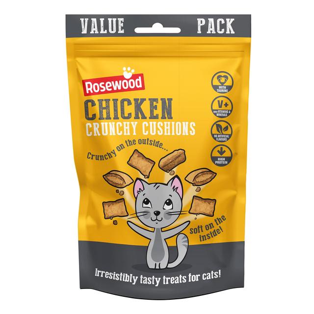 Rosewood Crunchy Chicken Cat Cushions Value Pack   200g