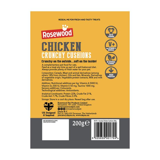 Rosewood Crunchy Chicken Cat Cushions Value Pack   200g GOODS M&S   