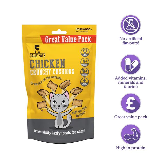 Rosewood Crunchy Chicken Cat Cushions Value Pack   200g GOODS M&S   