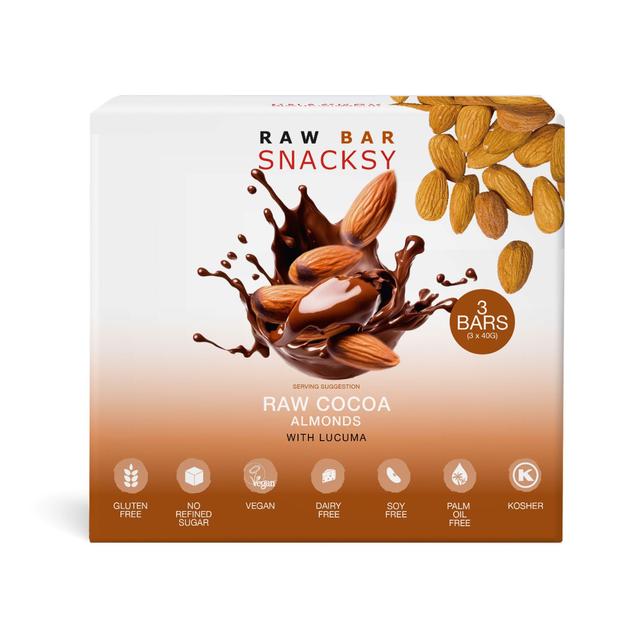 Snacksy Raw Chocolate Almonds with Lucuma   3 x 40g GOODS M&S   