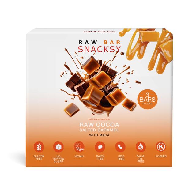 Snacksy Raw Chocolate Salted Caramel with Maca   3 x 40g GOODS M&S   