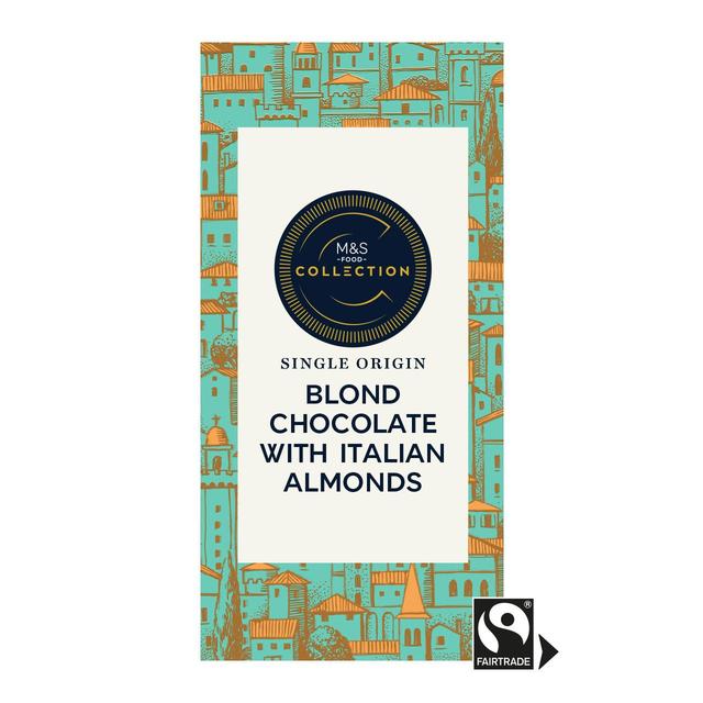 M&S Collection Blond Chocolate with Italian Almonds   100g GOODS M&S   