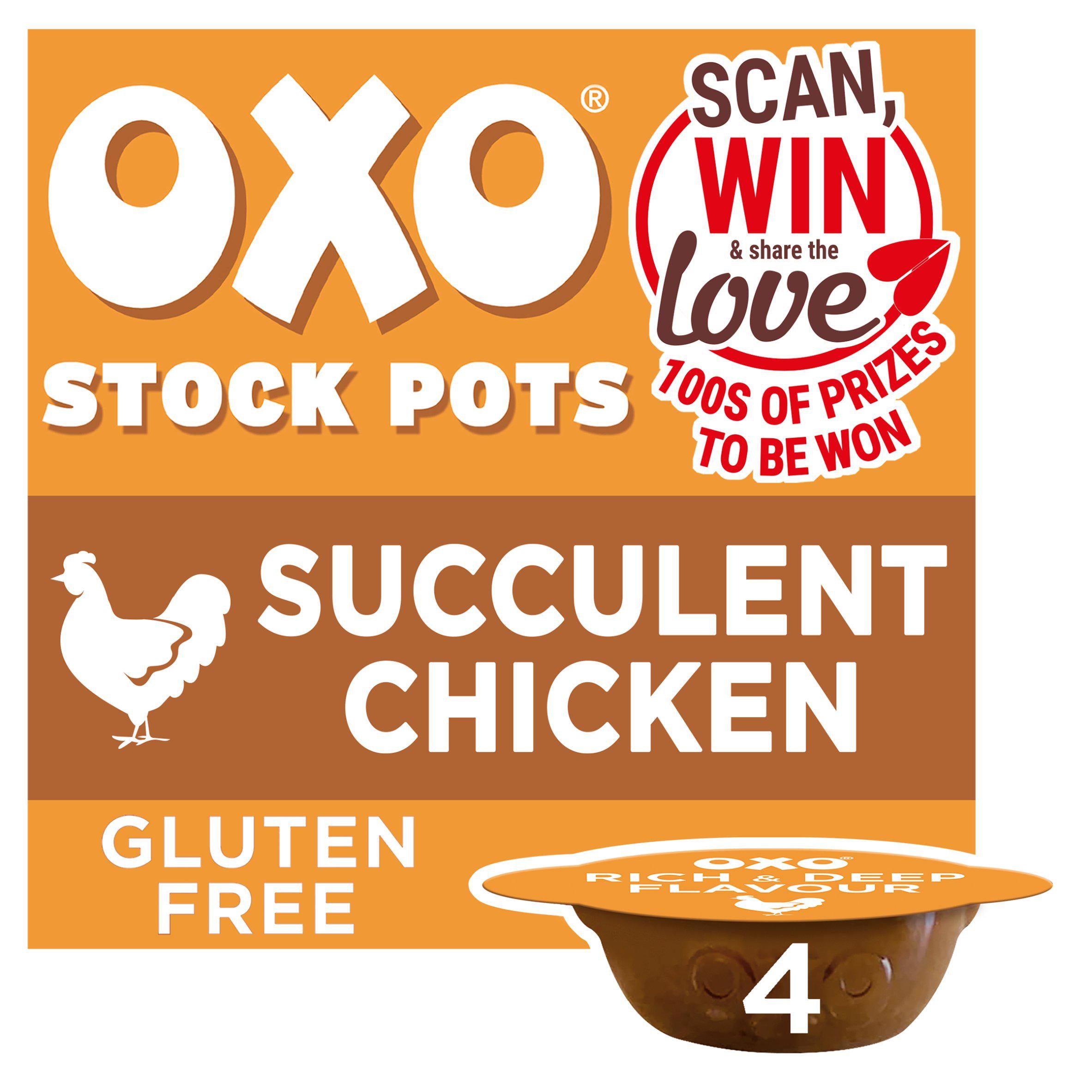 Oxo Chicken with Bay and Parsley Stock Pots x4 80g gluten free Sainsburys   