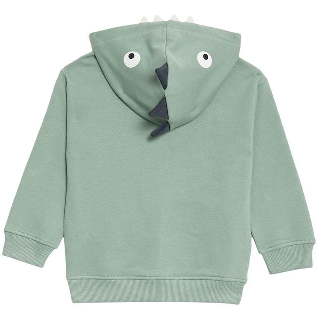 M&S Monster Spike Zip Hoodie 2-7 Years Green