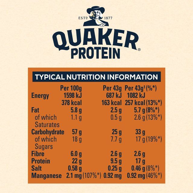 Quaker Oat So Simple Protein Peanut Butter Porridge Sachets Cereal   8 x 1 per pack GOODS M&S   