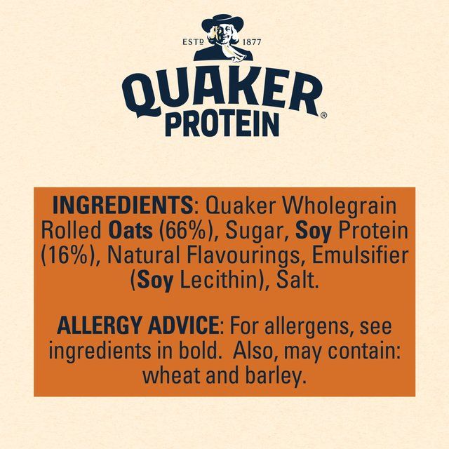 Quaker Oat So Simple Protein Peanut Butter Porridge Sachets Cereal   8 x 1 per pack GOODS M&S   