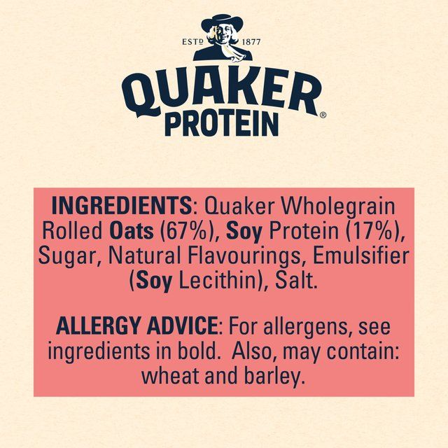 Quaker Oat So Simple Protein Strawberries & Cream Porridge Sachets Cereal   8 x 1 per pack GOODS M&S   